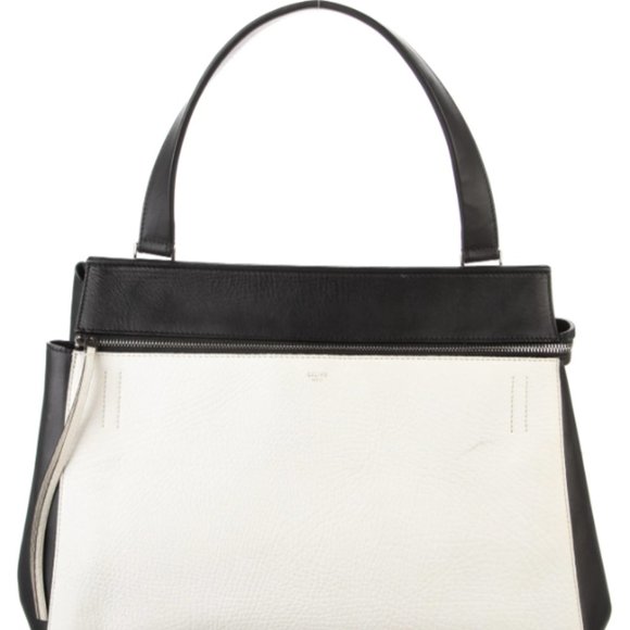 Authentic CELINE Medium Bicolor Edge Shoulder Bag